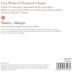 Last Works of Fryderyk Chopin Last Works of Fryderyk Chopin