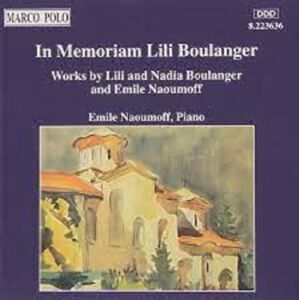 In Memoriam Lili Boulanger In Memoriam Lili Boulanger