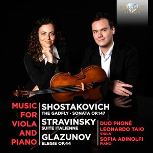 Music for Viola and Piano by Shostakovich, Stravinksy, Glazunov Music for Viola and Piano by Shostakovich, Stravinksy, Glazunov