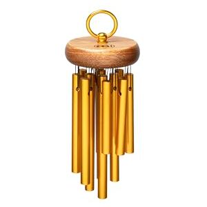Meinl Percussion Hand Held Chimes Small Musical Instrument with 12 Sound Bars Hand-Played With Holding Ring Aluminum, Gold (CH-H12) Meinl Percussion Hand Held Chimes Small Musical Instrument with 12 Sound Bars Hand-Played With Holding Ring Aluminum, Gold (CH-H12)
