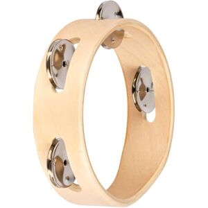 Nino Percussion Wood Tambourine Instrument Musical Instrument for Children from 3 Years Diameter 6 inch 1 Row Jingles Maple Plywood, Natural (NINO941) Nino Percussion Wood Tambourine Instrument Musical Instrument for Children from 3 Years Diameter 6 inch 1 Row Jingles Maple Plywood, Natural (NINO941)