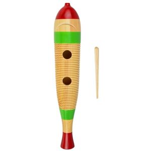 A-Star AP4122 Wooden Large Fish Shape Guiro Scraper with Beater, School Percussion Instrument, Brown A-Star AP4122 Wooden Large Fish Shape Guiro Scraper with Beater, School Percussion Instrument, Brown