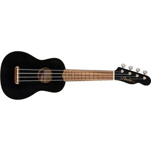 Fender California Coast Venice Soprano Ukulele, Comfortable and Easy to Play "C"-shaped Neck, Includes Complimentary Virtual Lessons, Black Finish Fender California Coast Venice Soprano Ukulele, Comfortable and Easy to Play "C"-shaped Neck, Includes Complimentary Virtual Lessons, Black Finish
