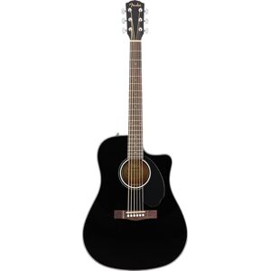 Fender CD-60SCE Dreadnought, Walnut Fingerboard, Black, Comes with Free Virtual Lessons Fender CD-60SCE Dreadnought, Walnut Fingerboard, Black, Comes with Free Virtual Lessons