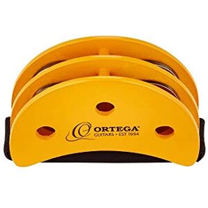 Ortega Guitars Percussion Foot Tambourine Foot Tambourine with Stainless Steel Jingles Siam Oak, Orange (OGFT) Ortega Guitars Percussion Foot Tambourine Foot Tambourine with Stainless Steel Jingles Siam Oak, Orange (OGFT)