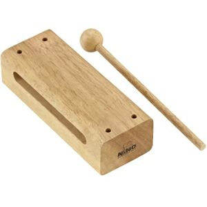 Nino Percussion Wood Block Instrument Medium Musical Instrument for Children from 3 Years Siam Oak, Natural (NINO21) Nino Percussion Wood Block Instrument Medium Musical Instrument for Children from 3 Years Siam Oak, Natural (NINO21)