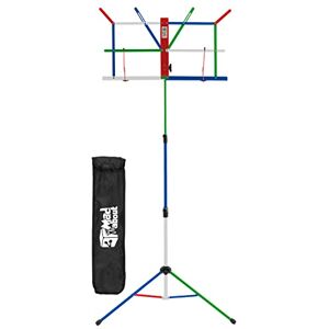 Tiger Mad About MA-MS06 Folding Music Stand Easy Folding Portable Sheet Music Holder with Carry Bag, Multicoloured Tiger Mad About MA-MS06 Folding Music Stand Easy Folding Portable Sheet Music Holder with Carry Bag, Multicoloured
