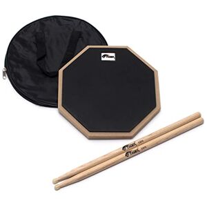 Tiger TDA410-5B 10" Drum Practice Pad with 5B Hickory Drumsticks Desktop or Stand Mountable, Black Tiger TDA410-5B 10" Drum Practice Pad with 5B Hickory Drumsticks Desktop or Stand Mountable, Black