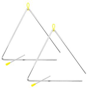 Tiger TRI28-2-MT 12" Samba Triangle Instruments Heavy-duty Steel Triangles with Metal Strikers Ideal for School, Band or Home Use Pack of 2 Tiger TRI28-2-MT 12" Samba Triangle Instruments Heavy-duty Steel Triangles with Metal Strikers Ideal for School, Band or Home Use Pack of 2