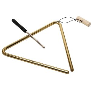 Meinl Percussion Brass Triangle Instrument Large Sound Triangle with Holder Diameter 8 Inches Including Beater Brass, Gold (TRI20B) Meinl Percussion Brass Triangle Instrument Large Sound Triangle with Holder Diameter 8 Inches Including Beater Brass, Gold (TRI20B)