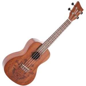 Gewa Concert Ukulele Manoa Body Sapelli Laser Design Mexico Natural satin finish incl. padded Gig Bag KT-CO-MEXICO Gewa Concert Ukulele Manoa Body Sapelli Laser Design Mexico Natural satin finish incl. padded Gig Bag KT-CO-MEXICO