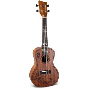 Gewa Concert Ukulele Manoa Wildlife Body Sapelli Laser Design Lizzard Chase Natural satin finish incl. padded Gig Bag K-CO-LIZ Gewa Concert Ukulele Manoa Wildlife Body Sapelli Laser Design Lizzard Chase Natural satin finish incl. padded Gig Bag K-CO-LIZ