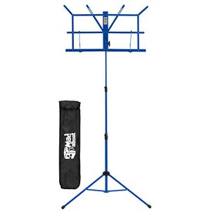 Tiger Mad About MA-MS04 Folding Music Stand Easy Folding Portable Sheet Music Holder with Carry Bag, Blue Tiger Mad About MA-MS04 Folding Music Stand Easy Folding Portable Sheet Music Holder with Carry Bag, Blue