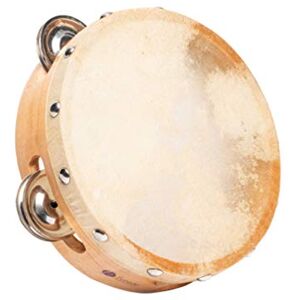 FUZEAU Natural Skin Tambourine – Diameter 15 cm – 8 Cymbals – Wooden Strapping – Lightweight and Easy to Handle – Real Music Instrument Suitable for Children – Ideal Rythmic Learning 593 FUZEAU Natural Skin Tambourine – Diameter 15 cm – 8 Cymbals – Wooden Strapping – Lightweight and Easy to Handle – Real Music Instrument Suitable for Children – Ideal Rythmic Learning 593