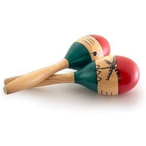 Tiger Natural Hand Painted Wooden Maracas Full Size Pair Length 25cm Tiger Natural Hand Painted Wooden Maracas Full Size Pair Length 25cm