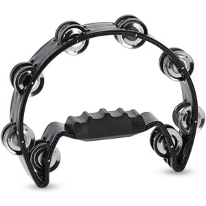 Gewa jingle wreath half moon 16-pairs of chrome-plated jingles double row color black Gewa jingle wreath half moon 16-pairs of chrome-plated jingles double row color black