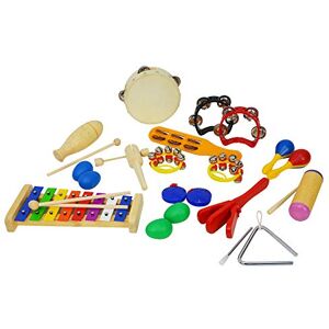 A-Star 21 Piece Percussion Kit with Plastic Storage Tub, Mini Band Percussion Set A-Star 21 Piece Percussion Kit with Plastic Storage Tub, Mini Band Percussion Set