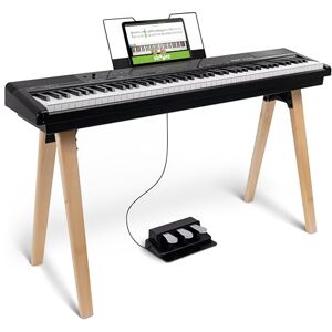 Alesis Recital Home Digital Piano with 88 Hammer Action Weighted Keys, Stand, Pedals and Lessons, Black Alesis Recital Home Digital Piano with 88 Hammer Action Weighted Keys, Stand, Pedals and Lessons, Black