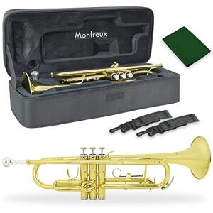 Montreux Student Bb Trumpet for Beginners with Lightweight Protective Carry Case, 7C Mouthpiece Lacquer Brass, 4.75 inch / 12 cm Bell, B Flat Montreux Student Bb Trumpet for Beginners with Lightweight Protective Carry Case, 7C Mouthpiece Lacquer Brass, 4.75 inch / 12 cm Bell, B Flat