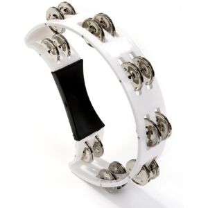Percussion Plus PP486/2 Half Moon Tambourine White Percussion Plus PP486/2 Half Moon Tambourine White