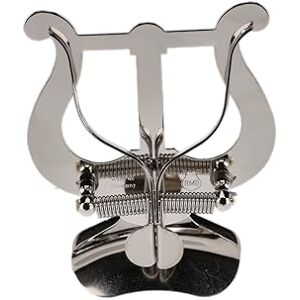 Gewa Marching Music Holder Trumpet Nickel Plated Large Lyra 2 Pushers With Clamp for Bell Attachment Gewa Marching Music Holder Trumpet Nickel Plated Large Lyra 2 Pushers With Clamp for Bell Attachment