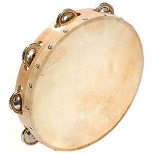 Percussion Plus PP873 10 inch 8 Jingle Tambourine,Brown Percussion Plus PP873 10 inch 8 Jingle Tambourine,Brown