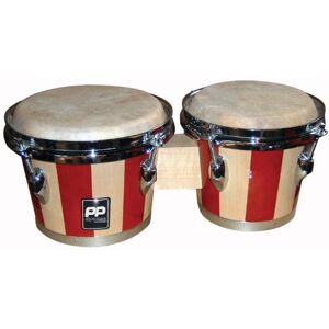PP PERFORMANCE PERCUSSION HERALD PP5002 P.P Two Tone Wood Bongos Chrome Hardware PP PERFORMANCE PERCUSSION HERALD PP5002 P.P Two Tone Wood Bongos Chrome Hardware