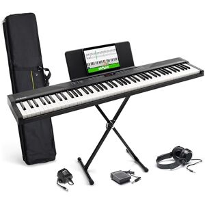 Alesis 88 Key Keyboard Piano with 480 Sounds, Speakers, USB MIDI, Carry-Bag, Stand, Headphones, Pedal and Piano Lessons for Beginners Alesis 88 Key Keyboard Piano with 480 Sounds, Speakers, USB MIDI, Carry-Bag, Stand, Headphones, Pedal and Piano Lessons for Beginners
