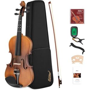 Eastar 4/4 Violin Full Size Violin Set Matte Fiddle for Beginners Adults with Hard Case, Shoulder Rest, Bow, Tuner and Extra Strings (Imprinted Finger Guide on Fingerboard), EVA-3 Eastar 4/4 Violin Full Size Violin Set Matte Fiddle for Beginners Adults with Hard Case, Shoulder Rest, Bow, Tuner and Extra Strings (Imprinted Finger Guide on Fingerboard), EVA-3