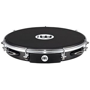 Meinl Percussion Traditional ABS Pandeiro Frame Drum with Jingles Diameter 10 Inches Nappa Head ABS Plastic / Steel, Black / Chrome Plated (PA10ABS-BK-NH) Meinl Percussion Traditional ABS Pandeiro Frame Drum with Jingles Diameter 10 Inches Nappa Head ABS Plastic / Steel, Black / Chrome Plated (PA10ABS-BK-NH)