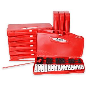 A-Star 25 Note Soprano Chromatic Glockenspiel Xylophone in Red Case and Two Plastic Beaters 2 Octaves G5 to G7-10 Pack A-Star 25 Note Soprano Chromatic Glockenspiel Xylophone in Red Case and Two Plastic Beaters 2 Octaves G5 to G7-10 Pack