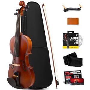 Pyle Quarter Violin Set for Beginners and Children, 1/4 18.7" Student Grade Fiddle Orchestral Musical Instruments Including Hard Case, Rose, Bow, Digital Tuner, Rest Shoulder Pyle Quarter Violin Set for Beginners and Children, 1/4 18.7" Student Grade Fiddle Orchestral Musical Instruments Including Hard Case, Rose, Bow, Digital Tuner, Rest Shoulder