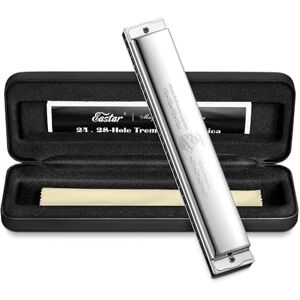Eastar 24 Hole Harmonica Admiral Performance Competition C Key Tremolo Harmonica With Hard Case And Cloth Eastar 24 Hole Harmonica Admiral Performance Competition C Key Tremolo Harmonica With Hard Case And Cloth