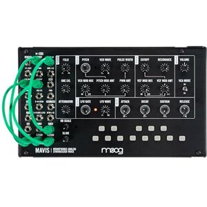 MOOG Mavis Standalone Semi-Modular Analog Synthesizer Kit with Keyboard, Analog Oscillator, Filter, Envelope Generator, Wavefolder, and Dust Cover MOOG Mavis Standalone Semi-Modular Analog Synthesizer Kit with Keyboard, Analog Oscillator, Filter, Envelope Generator, Wavefolder, and Dust Cover