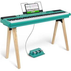 Alesis Recital Home Digital Piano with 88 Hammer Action Weighted Keys, Stand, Pedals and Lessons, Turquoise Alesis Recital Home Digital Piano with 88 Hammer Action Weighted Keys, Stand, Pedals and Lessons, Turquoise