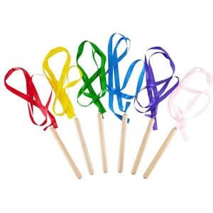 A-Star Rainbow Wands Pack of 6 for Rhythm & Movement Development & Learning A-Star Rainbow Wands Pack of 6 for Rhythm & Movement Development & Learning