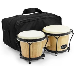 Tiger World Rhythm BON7 Bongos 6” & 7” Beginners Oak Bongo Drums Natural Finish Bongos with Padded Gig Bag Tiger World Rhythm BON7 Bongos 6” & 7” Beginners Oak Bongo Drums Natural Finish Bongos with Padded Gig Bag