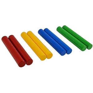 A-Star Mixed Colours Wood Claves, 20cm Pack of 4 Pairs Handheld Rhythm Sticks, Wooden Percussion Instrument A-Star Mixed Colours Wood Claves, 20cm Pack of 4 Pairs Handheld Rhythm Sticks, Wooden Percussion Instrument