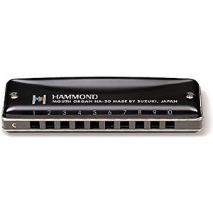 Hammond Suzuki Diatonic Harmonica HA-20 key of LowF,Black Hammond Suzuki Diatonic Harmonica HA-20 key of LowF,Black