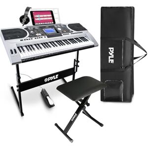 Pyle 61 Key Keyboard Piano Set with Stand Stool Sustain Pedal Headphones – Digital Music Piano Keyboard with LCD Display, 162 Sounds, USB MIDI for Kids and Adults with Bag and Music Stand Pyle 61 Key Keyboard Piano Set with Stand Stool Sustain Pedal Headphones – Digital Music Piano Keyboard with LCD Display, 162 Sounds, USB MIDI for Kids and Adults with Bag and Music Stand