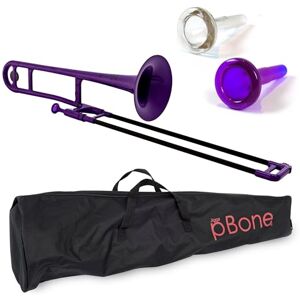PBONE 1P Plastic Trombone with Mouthpiece and Carry Bag Bb Student Beginner Purple, 14.0 in*38.0 in*11.0 in PBONE 1P Plastic Trombone with Mouthpiece and Carry Bag Bb Student Beginner Purple, 14.0 in*38.0 in*11.0 in