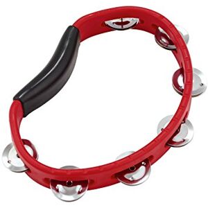 Meinl Percussion Headliner Hand Tambourine 1-Row Tambourine With Curved Handle ABS Plastic / Steel, Red / Silver (HTR) Meinl Percussion Headliner Hand Tambourine 1-Row Tambourine With Curved Handle ABS Plastic / Steel, Red / Silver (HTR)