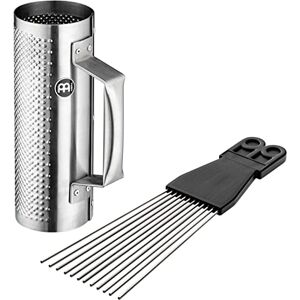Meinl Percussion Merengue Güira Instrument Very Small Hollow Scraper Instrument With Handle Including Scraper Steel, Silver (MGU4) Meinl Percussion Merengue Güira Instrument Very Small Hollow Scraper Instrument With Handle Including Scraper Steel, Silver (MGU4)