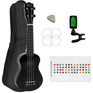 Mad About Soprano Ukulele for Beginners in Black with FREE Uke Bag & Tuner Mad About Soprano Ukulele for Beginners in Black with FREE Uke Bag & Tuner