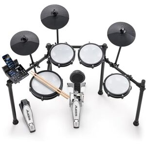 Alesis Nitro Max Kit Electric Drum Kit with Quiet Mesh Pads, 10" Dual Zone Snare, Bluetooth, 440+ Authentic Sounds, Drumeo, USB MIDI, Kick Pedal Alesis Nitro Max Kit Electric Drum Kit with Quiet Mesh Pads, 10" Dual Zone Snare, Bluetooth, 440+ Authentic Sounds, Drumeo, USB MIDI, Kick Pedal