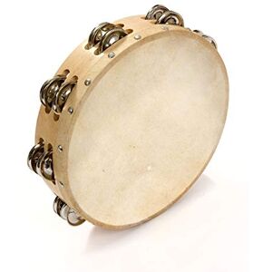 Percussion Plus PP874 10 inch 16 Jingle Tambourine,Beige Percussion Plus PP874 10 inch 16 Jingle Tambourine,Beige