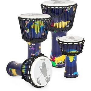 Percussion Plus World Slap Djembe mixed 4 pack rope tuned Percussion Plus World Slap Djembe mixed 4 pack rope tuned