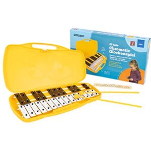 Percussion Workshop KB13 25 Note Chromatic Glockenspiel with Case & Beaters,Yellow Percussion Workshop KB13 25 Note Chromatic Glockenspiel with Case & Beaters,Yellow