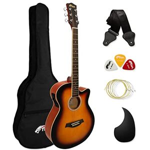 Tiger ACG4-SB Full Size Electro Acoustic Guitar for Beginners with Built-in 3-Band EQ Package includes Gig-bag, Strap and Spare Strings Sunburst Now with Six Months FREE lessons Tiger ACG4-SB Full Size Electro Acoustic Guitar for Beginners with Built-in 3-Band EQ Package includes Gig-bag, Strap and Spare Strings Sunburst Now with Six Months FREE lessons