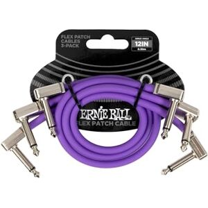 Ernie Ball Flex Patch Cable 12in Purple 3 Pack Ernie Ball Flex Patch Cable 12in Purple 3 Pack